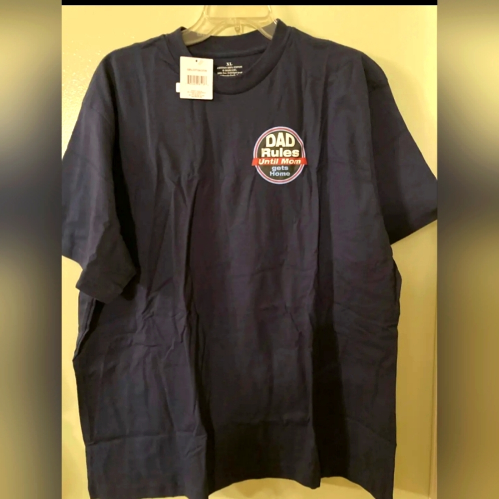Men's T-shirt: "Dad's Rules Until Mom Gets Home"